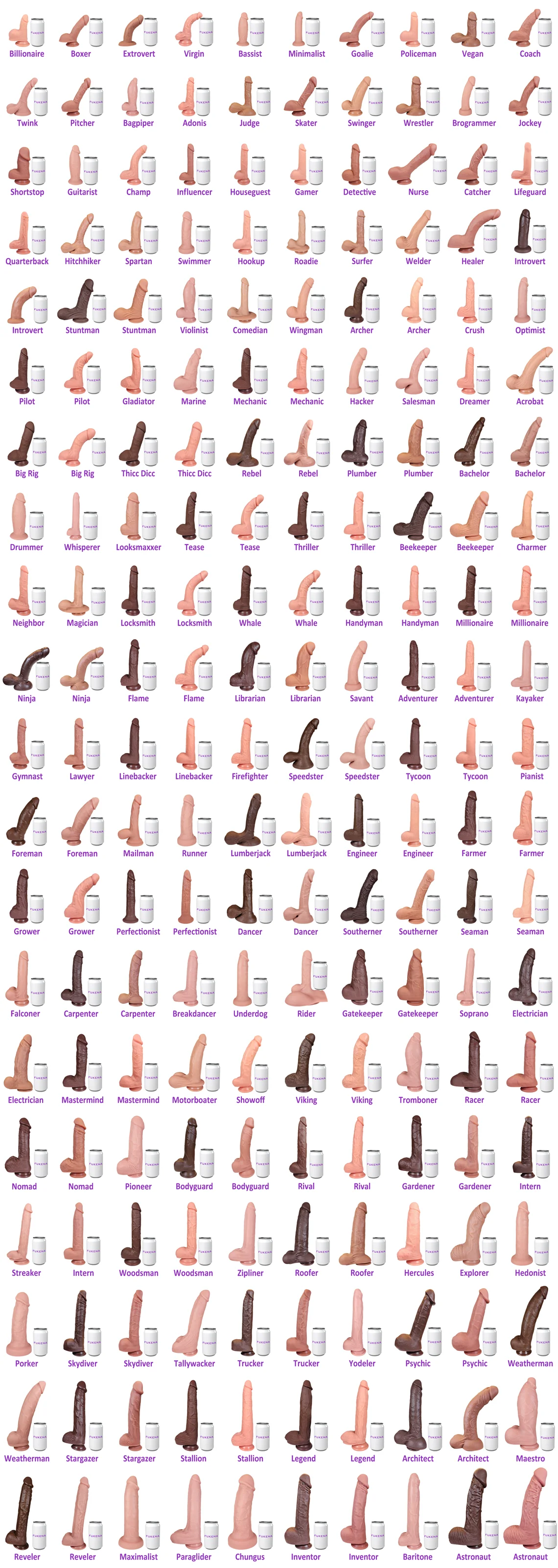 FUKENA silicone dildos